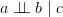  a \perp\!\!\!\perp b \mid c
