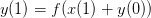 y(1) = f(x(1) + y(0))