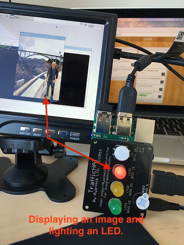 Figure 5: A second example of using OpenCV to display an image and then utilizing GPIO to illuminate an LED.